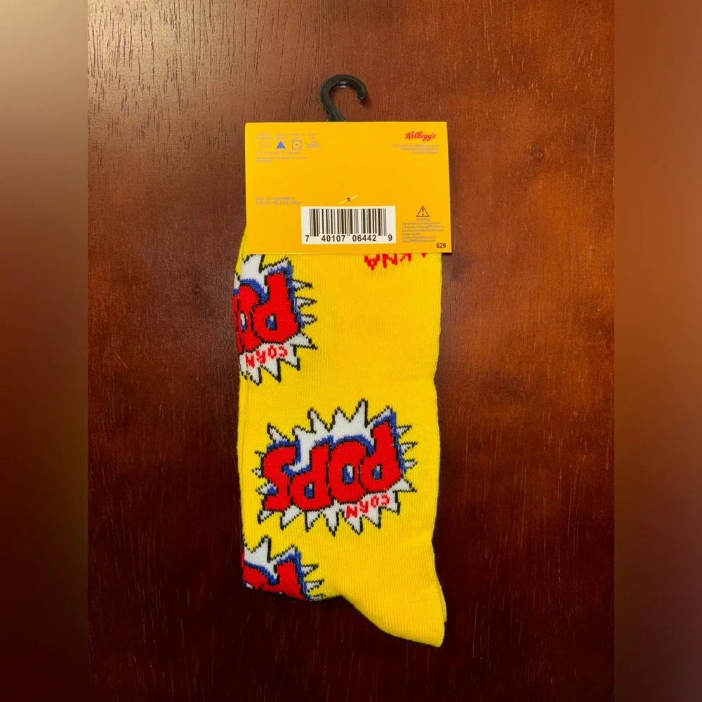 CORN POPS NOVELTY CREW SOCKS NWT MEN’S SHOE SIZE 6-12